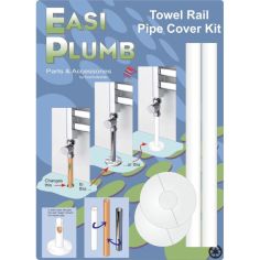 Easi Plumb Towel Rail Pipe Cover Kit - White
