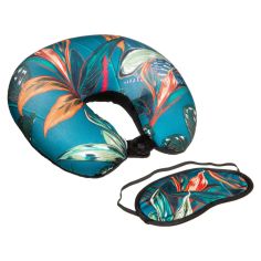 Travel Neck Pillow with Eye Mask 