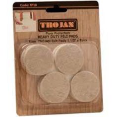 Trojan Round Felt Pads 38mm -  Pack of 8