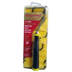Ridgeway Gold Tiger Stripe Medium Roller Refills & Handle - 10 Pack
