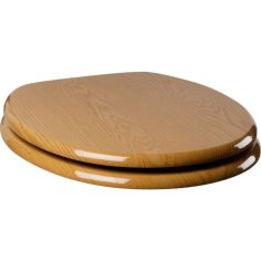 Tema High Gloss Toilet Seat - Light Oak Finish