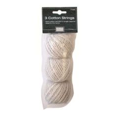 3 Rolls Of Household Cotton String - 20G