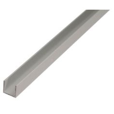 U Profile Anodised Aluminium Silver - 10 x 15 x 10 x 1.5/ 1m
