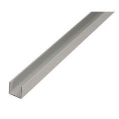 U Profile Anodised Aluminium Silver - 20 x 20 x 20 x 1.5/ 1m