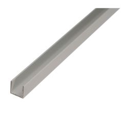 Anodised Aluminium U Profile - 8 x 20 x 8 x 1 / 1m