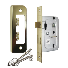 2 Lever Sash Lock Brass