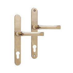 ASEC UPVC 240mm Gold Plated Backplate Lever Lock Door Handles - Pack of 2