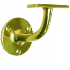 Polished Brass Handrail Support Bracket - 65mm