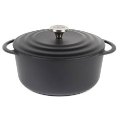 Vivo Black Casserole Dish With Lid - 24cm