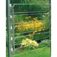 Vitavia Aluminium 5 Blade Louvre Window (With Toughened Glass)