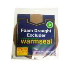 Warmseal Extra Wide Foam Draught Excluder - Brown 15m