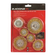 Blackspur 6pc Wire Wheel And Cup Brush Set