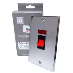 CED Polished Chrome 45A Tall Cooker Switch
