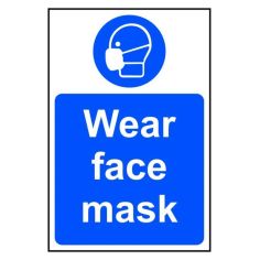 Centurion Self-Adhesive Vinyl Wear face Mask Sign - 400 x 600mm
