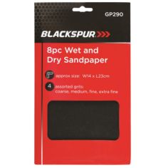 Wet & Dry Sandpaper - Pack of 8