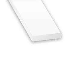 White PVC Flat Strip - 30mm x 5mm x 1m