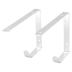 Duraline 2pc White Bracket With Hook - 22cm