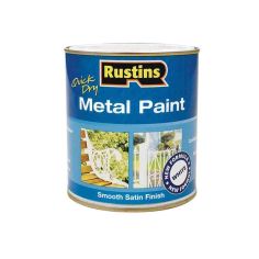 Rustins Quick Dry Metal Paint - Satin White 1L
