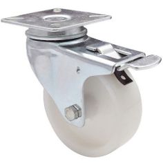 Castor Swivel Locking White 75mm - 60kg