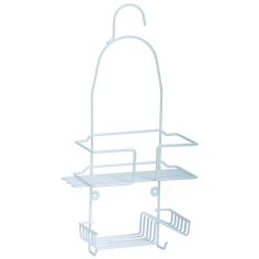 Wite Plastic Coated Hanging Shower Caddy / Basket