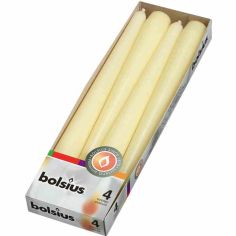 Bolsius Tapered Dinner Candles - Pack of 4