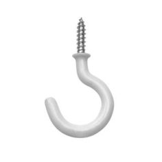 White Cup Hook 32mm