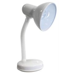 Flexi-Necked 14" Adjustable Desk Lamp - White