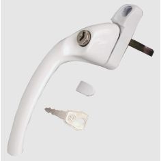 UPVC Espag Handle Cranked - LH  (Left Handled) - White