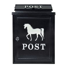 De Vielle White Horse Design Post Box