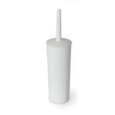 Blue Canyon White Plastic Toilet Brush & Holder