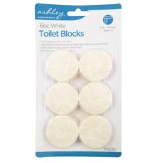 White Toilet Blocks - 6 piece 