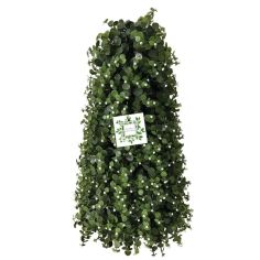 Nearly Natural Topiary Obelisk Leaf Effect With White Flower