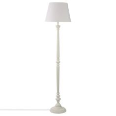 White Wooden Floor Lamp 