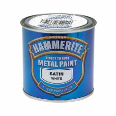 Hammerite Direct To Rust Metal Paint - Satin White 250ml