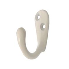 White Wardrobe Hook 37mm