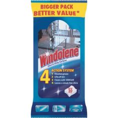 Windolene Glass & Shiny Surface Wipes - 30 Wipes