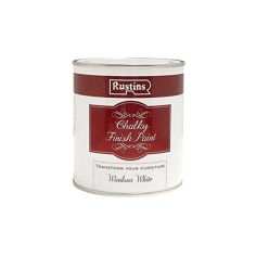 Rustins Chalky Finish Paint - Windsor White 250ml 
