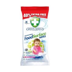 Green Shield Anti-Bacterial Food Surface Wipes - 70 Extra Large Sheets