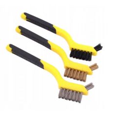 Wire Brush Set 3 pcs Steel Brass Nylon