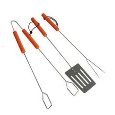 Kingfisher Set of 3 Wood BBQ Tools