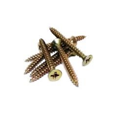 Zinc Yellow Single Pozi Countersunk Woodscrews