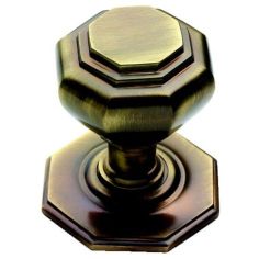 Antique Brass Octagonal Centre Door Knob