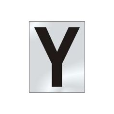 75mm Polished Chrome Effect Letter - Character 'Y'