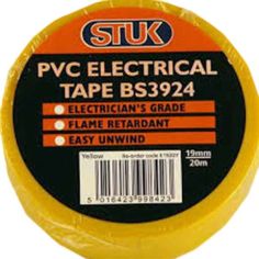 Stuk PVC Electrical Tape - 19mmx20m Yellow