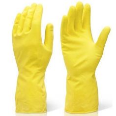 Yellow Rubber Gloves XL 