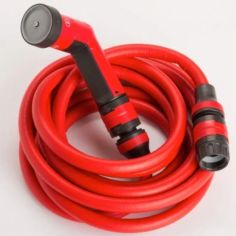 Yoyo Expandable Hose with Fittings, Spray Gun & Wall Hanger - 18m 