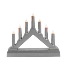 Classic Christmas Mini 7 Light Silver Candle Bridge - 160mm