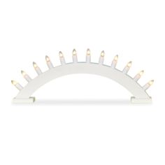 Classic Christmas 12 Light White Candle Bridge