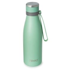 Zento Silicon Strap Stainless Steel Vacuum Water Bottle - Neo Mint 550ml 