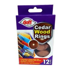 Doff Cedar Wood Rings - Pack of 12